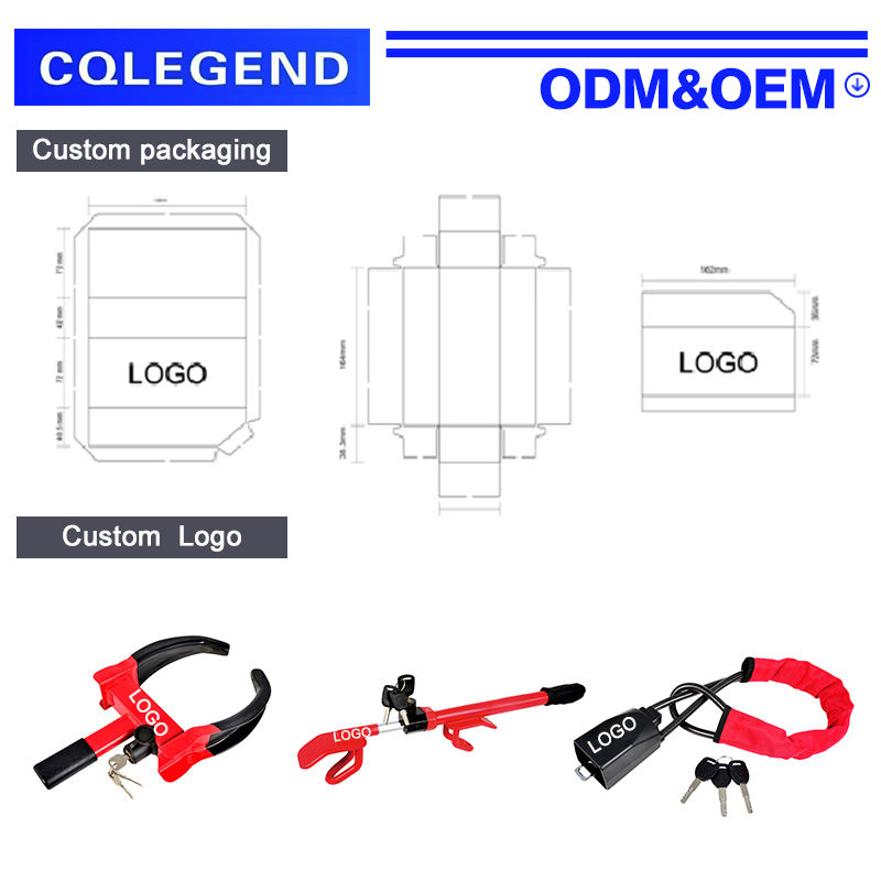 CQLegend Alloy Steel Anti-Theft Steering Wheel Pedal Lock - Universal Car Security Device